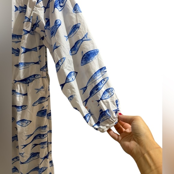 Maeve Bettina Tiered Shirt Dress – Size Small 100% cotton. A few faint stains - Picture 12 of 15